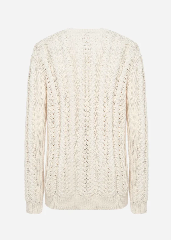 MALO Tops & Knitwear | Tops & Knitwear<Unisex crew neck sweater in cashmere and cotton White