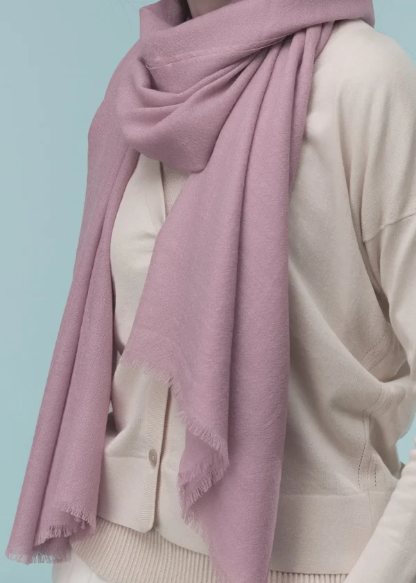 MALO For Her | Accessories<Unisex stole in cashmere and silk Pink