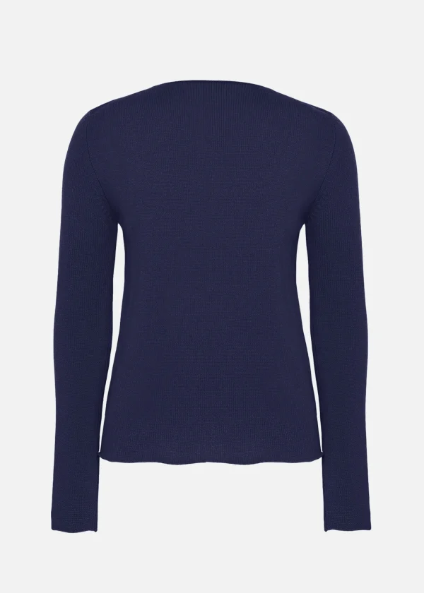 MALO Tops & Knitwear<V-neck cashmere sweater Blue