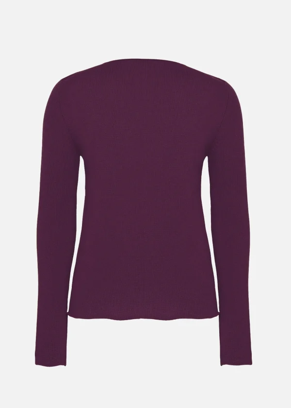 MALO Tops & Knitwear<V-neck cashmere sweater Purple