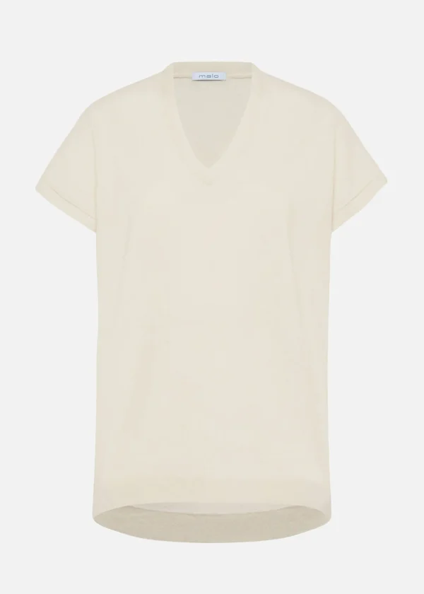 MALO Tops & Knitwear<V-neck sweater in cashmere White