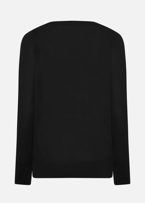 MALO Tops & Knitwear<V-neck sweater in cashmere and silk Black