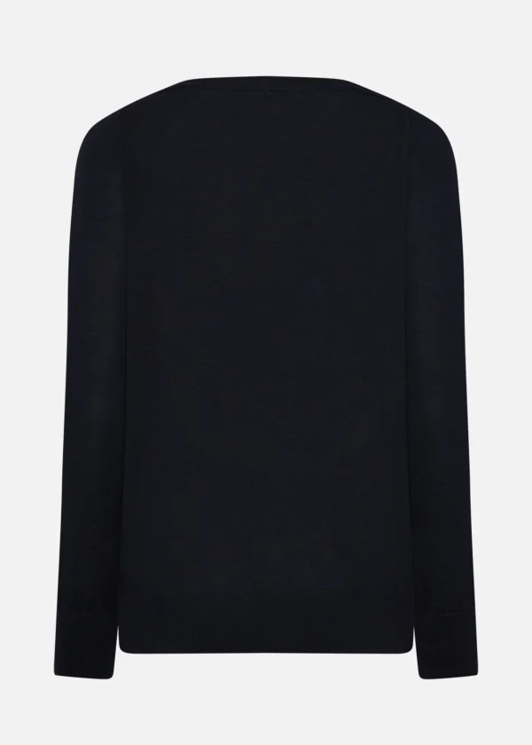 MALO Tops & Knitwear<V-neck sweater in cashmere and silk Blue