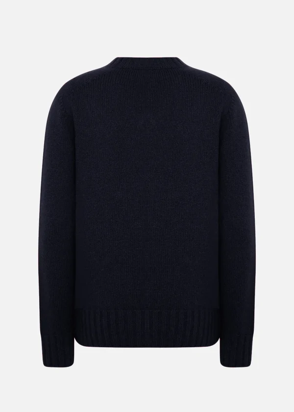 MALO Tops & Knitwear<V-neck sweater in regenerated cashmere and wool Blue