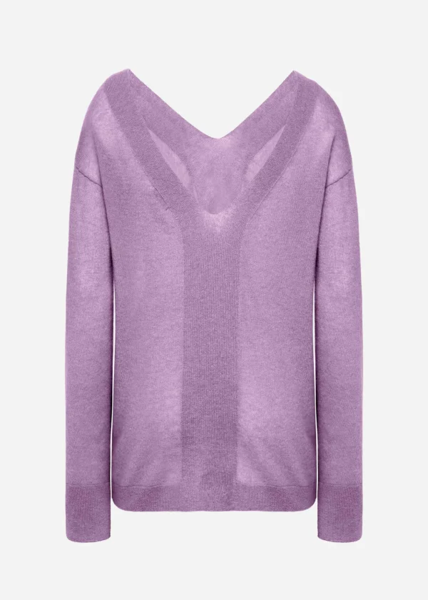 MALO Tops & Knitwear<V-neck sweater in super soft cashmere Pink