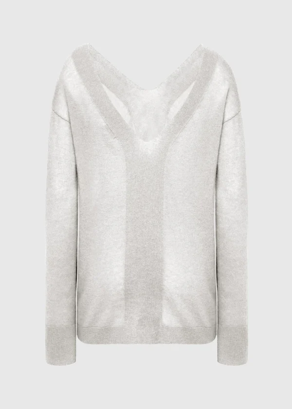 MALO Tops & Knitwear<V-neck sweater in super soft cashmere White