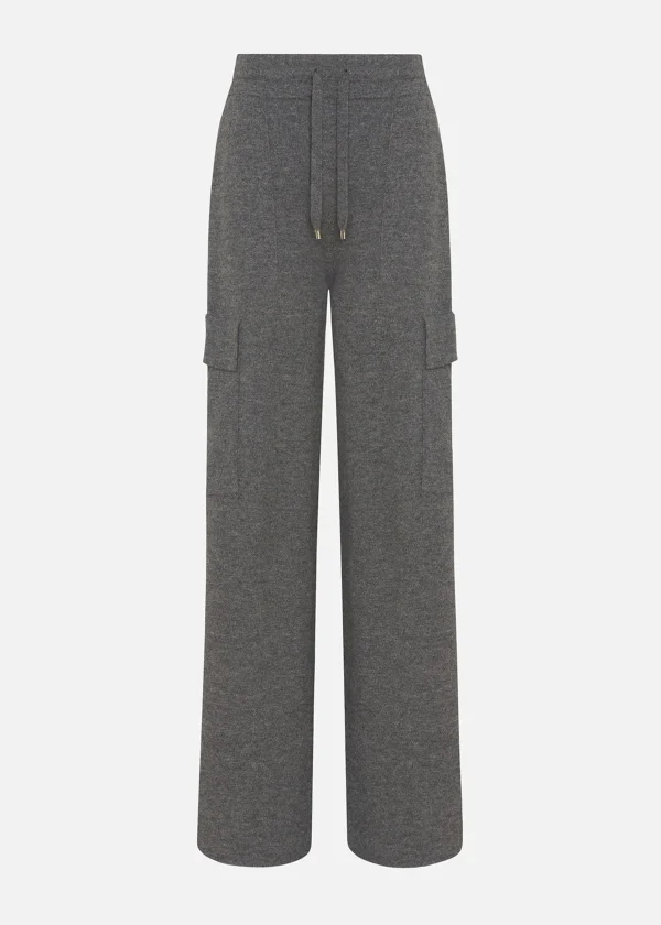 MALO Pants & Skirts<Wool and cashmere cargo trousers Grey