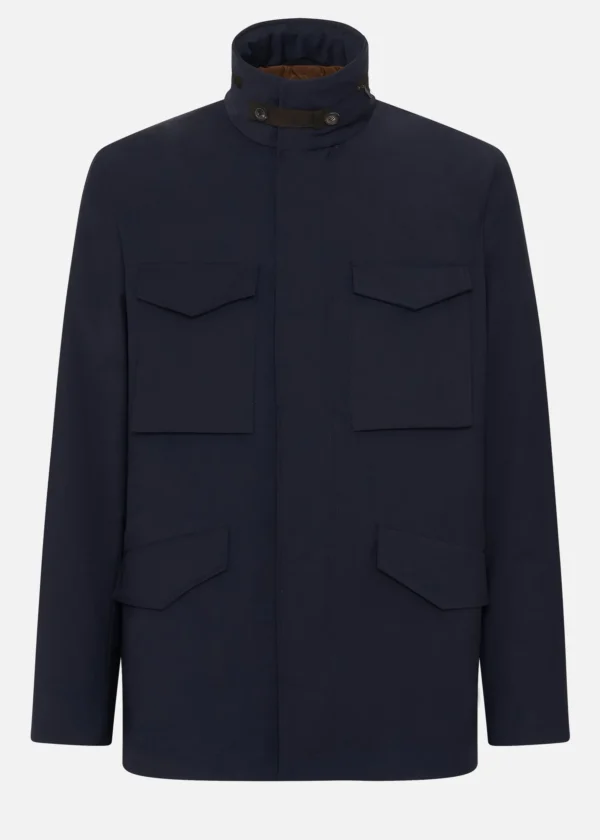 MALO Coats & Jackets<Wool-blend jacket Blue